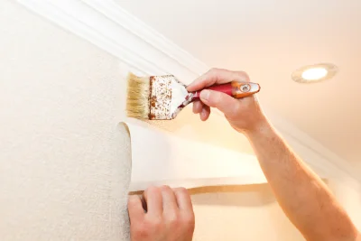 Pose de papier peint aux Authieux — revêtements muraux et toiles de verre